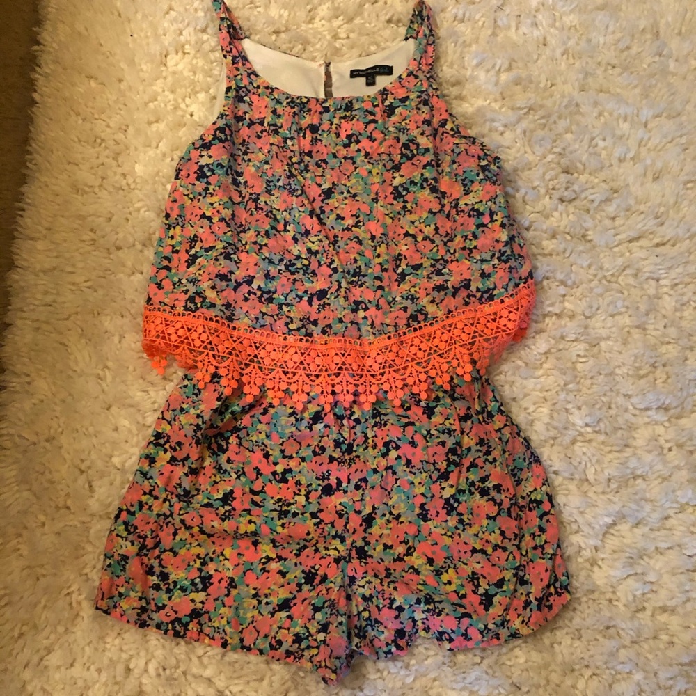 Girls floral romper